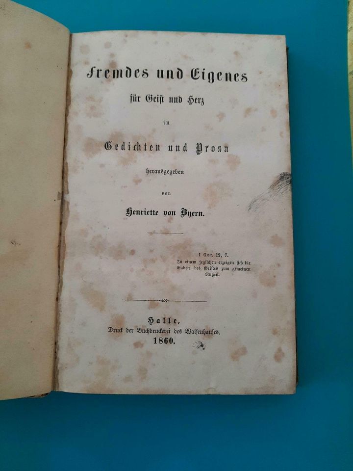 Gedichte für Geist und Herz von 1860 in Königsee