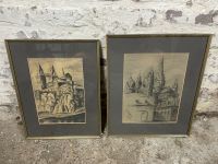 2 alte Zeichnungen/Bilder signiert 60x40cm Düsseldorf - Bilk Vorschau