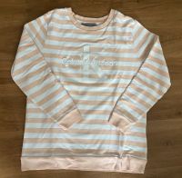 Calvin Klein Original Pullover Gr. S gestreift weiß Aprikose Frankfurt am Main - Heddernheim Vorschau