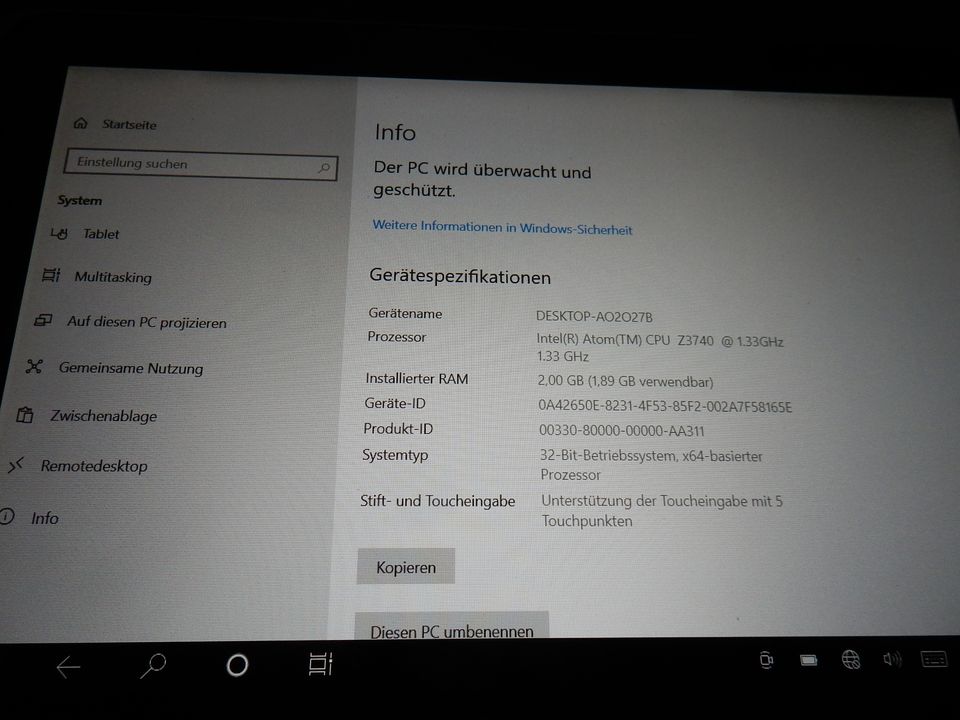Acer Tablet Iconia W4 8 zoll Windows 10 Pro Intel OVP Tasche 64GB in Düsseldorf