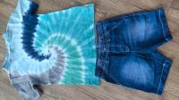 Jungen Set: Jeans Shorts (dünn) & cooles T-Shirt, 110/116 Nordrhein-Westfalen - Neuss Vorschau