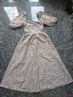 H&M Kleid Midikleid Pufferarm Schulterfrei Gr 34 Beige Bayern - Fürth Vorschau