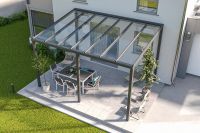 Alu-Terrassenüberdachung Glasdach 6 x 3m VSG Glas inkl. Montage Bayern - Stein Vorschau