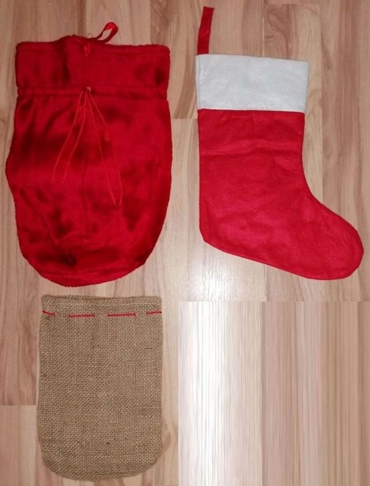 Div. Weihnachts-Mann-Stiefel Nikolaus-Strumpf Säckchen ab 2€-5€ in Schönhausen (Elbe)