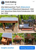 Alte Nähmaschine Tisch #Dekostück #Blumenbank Pflanztisch Dekotis Rheinland-Pfalz - Trier Vorschau
