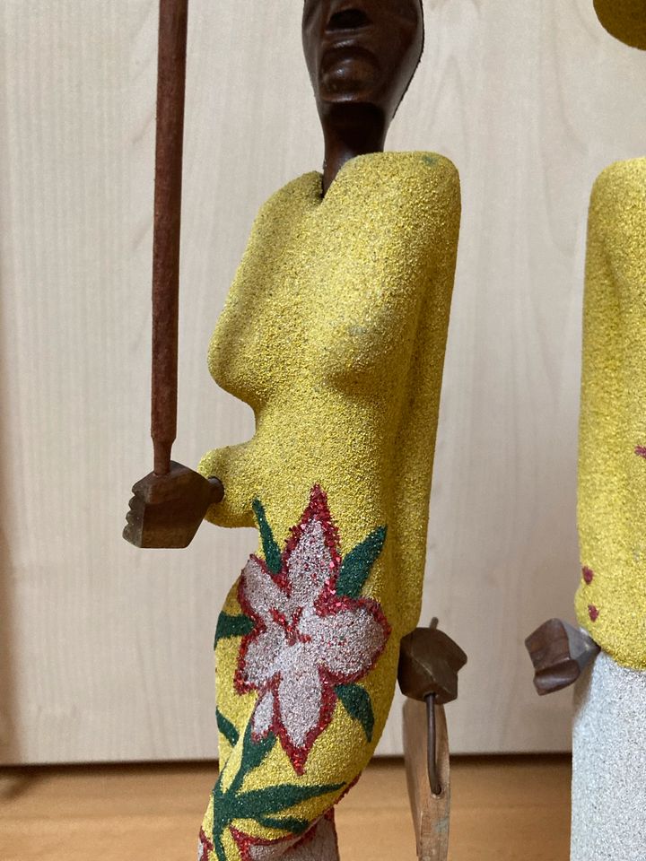 Karibische Figuren aus Holz Glitzer Dekofiguren ⭐️ in Ratingen