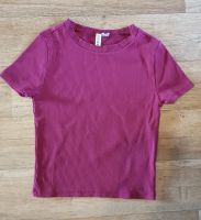 einfarbiges bordeauxrotes cropped T-Shirt weinrot Stretch Saarbrücken-Mitte - St Johann Vorschau