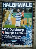 Plakat 2011 MSV Duisburg - Energie Cottbus DFB Pokal Halbfinale Brandenburg - Cottbus Vorschau