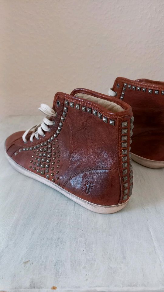 Frye Schuhe Sneaker Leder braun Vintage Style in Frankfurt am Main