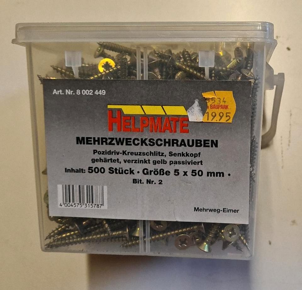 Mehrzweck Schrauben  4 × 40mm 1000 st.   5 × 50mm 1000 st. in Sundern (Sauerland)