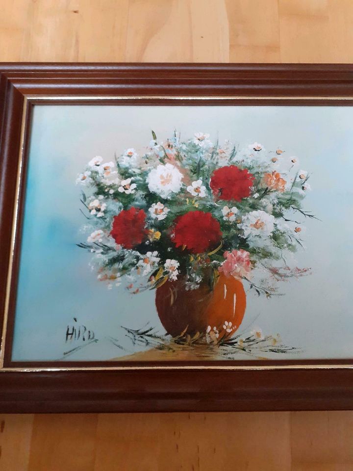 HIRD Gemälde Bild BLumen Blumenhase Blumenstrauß 40x30 cm in Wachtendonk