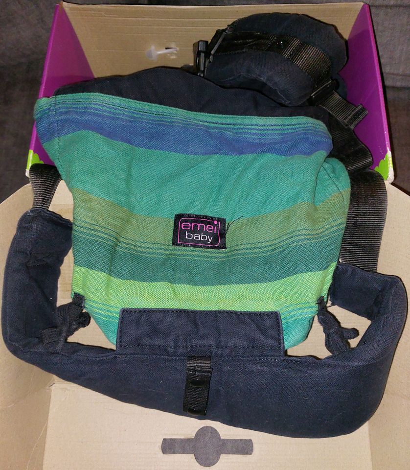 emeibaby Babytrage, 2 in 1 Tuch & Trage, ab 3 kg KGW, grün-blau-s in Kiel