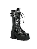 Stiefel Lack schwarz Plateau Gr. 42 Schnürstiefel NEU Hessen - Kriftel Vorschau