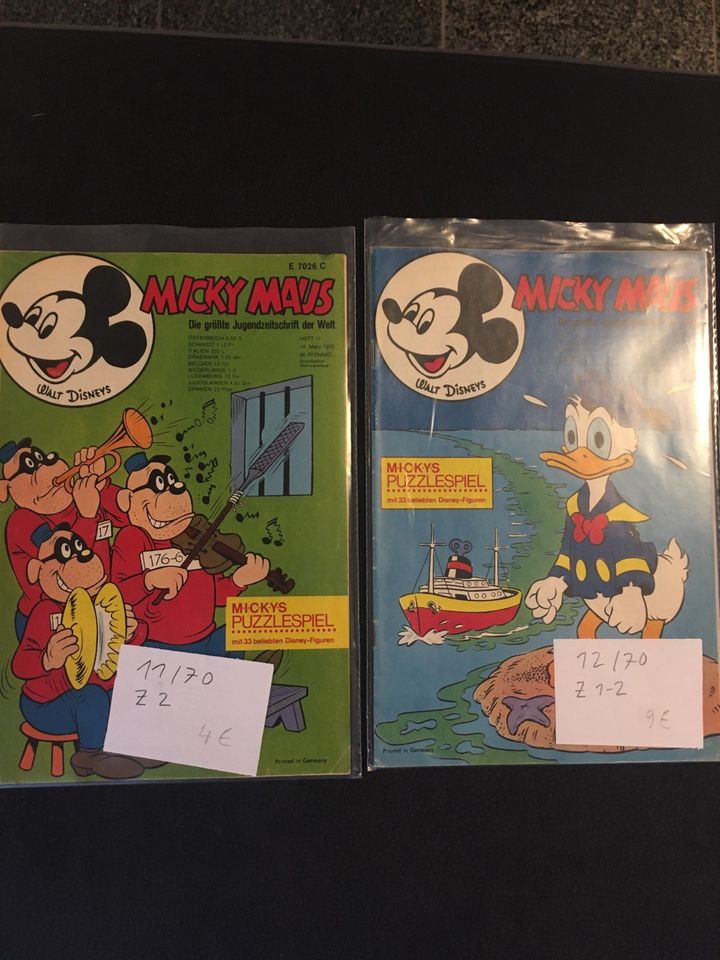 40 Micky Maus Hefte ab nr 1-33 von 1970 viele mit Klappseiten in Mecklenbeck
