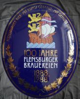 Emailschild , 100 Jahre Flensburger Brauereien 1888/1988 Sachsen - Görlitz Vorschau