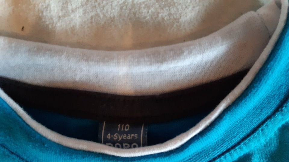 Kinder-Langarmshirt " wild + rough " Blau Größe 110 NEU in Adelzhausen