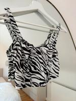 Crop top Bershka schwarz weiß Zebra Saarland - Bexbach Vorschau