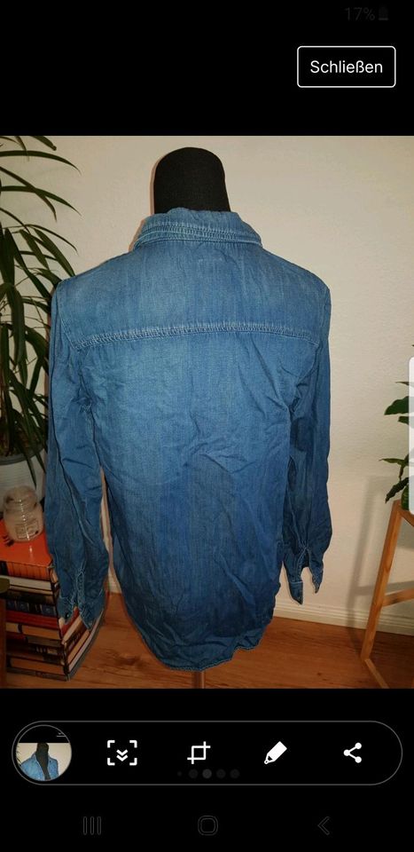 Damen Pepe Jeans London Jeans Hemd Jacke Bluse S 36 M 38 Blau Sil in Leipzig