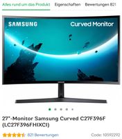 27"-Monitor Samsung Curved C27F396F Nordrhein-Westfalen - Gelsenkirchen Vorschau