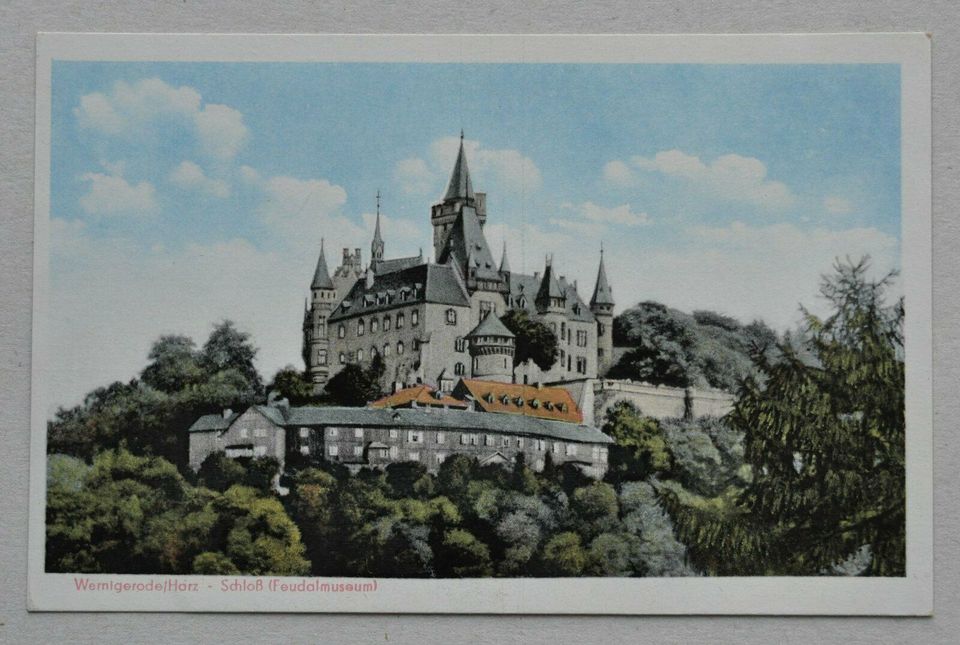 AK Postkarte Ansichtskarte Wernigerode Harz Schloß Lithographie in Berlin