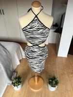 Bershka Kleid Zebramuster schwarz creme Gr.L neu mit Etikett Hessen - Borken Vorschau