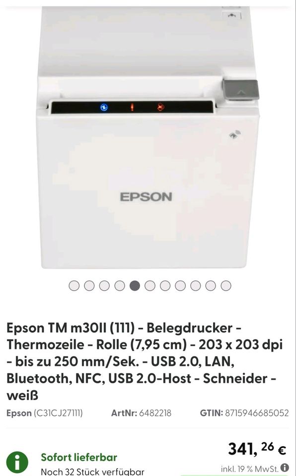 Epson TM m30II Belegdrucker in Greifswald