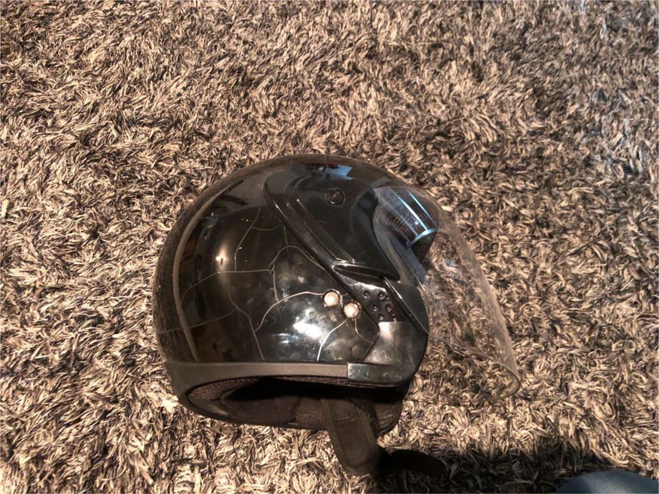 Zündapp Motorradhelm schwarz, Größe XL in Kleinostheim