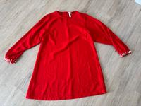H&M Kleid, rot, weiße Perlen am Ärmel, Gr.40 neuwertig Hessen - Gladenbach Vorschau
