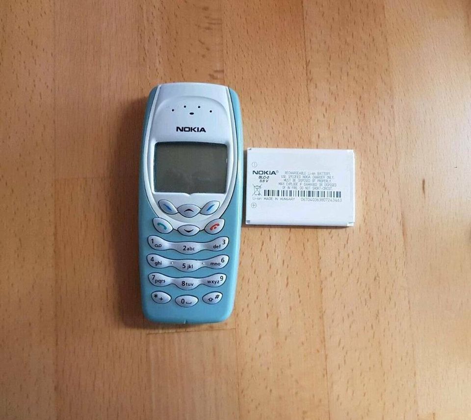 Nokia 3410 Akku läuft direkt an/Simlock Gerät in Steißlingen