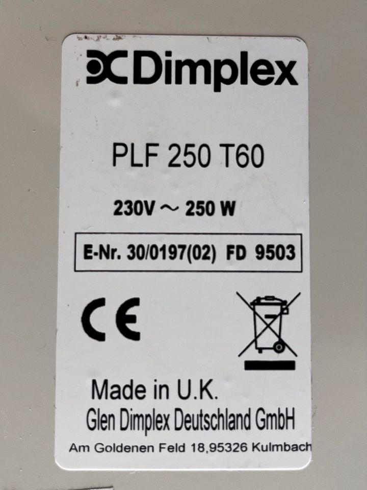 Dimplex Wandkonvektor PLF250 T60 (Elektroheizung) zu verkaufen in Wacken