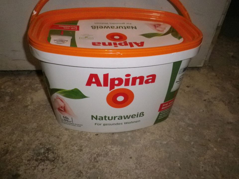 Alpina Naturweis Wandfarbe Lösemittel Frei ca. 5 L Geruchsneutral in Dallgow