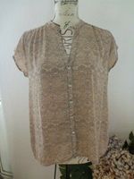 beige gemusterte Bluse mit Knöpfen Gr. S/36 von H&M Berlin - Reinickendorf Vorschau