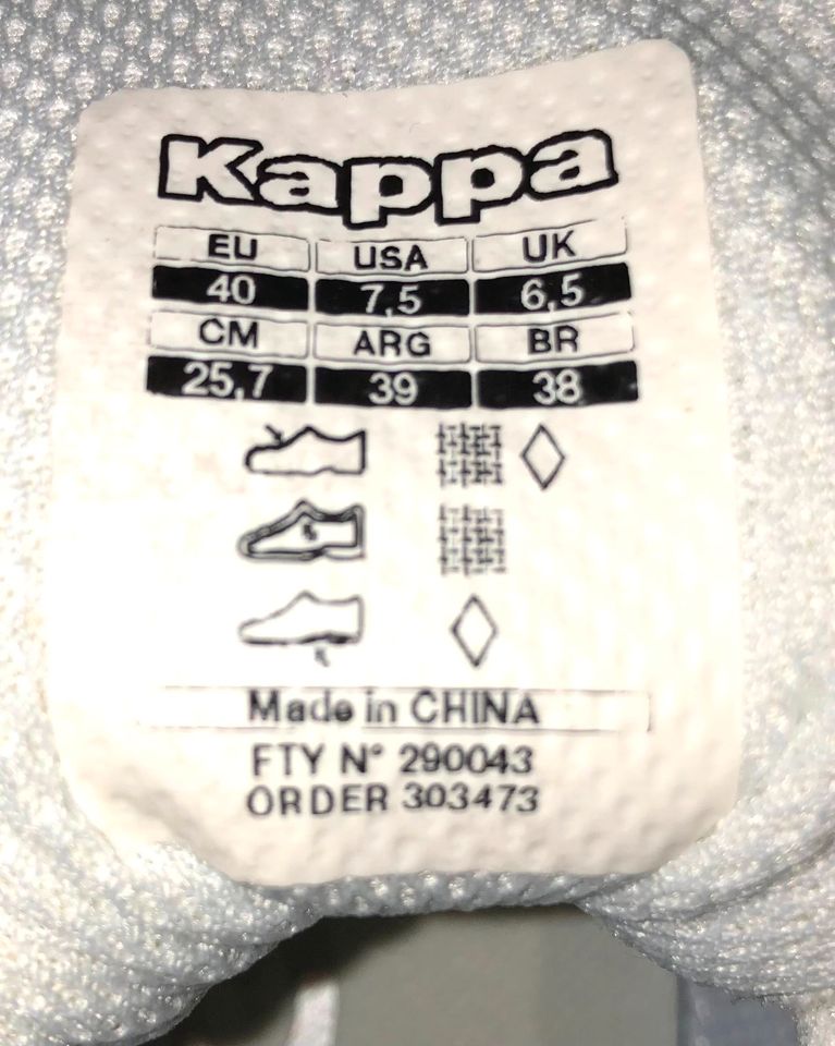 KAPPA Sneaker weiß Größe EU40 / USA7,5 unbenutzt in Stuttgart