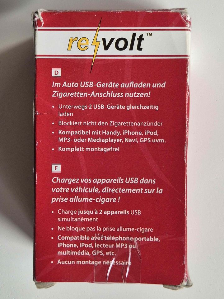 Kfz-Verteiler mit 12/24-Volt und 2x USB-A Buchsen - kaum benutzt in Baden-Baden