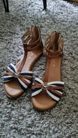 Tom Tailor Sandalen 39 blau weiß braun Duisburg - Duisburg-Mitte Vorschau