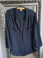 Bluse mit 3/4 Ärmeln, dunkelblau, gr 36/38, H&M Baden-Württemberg - Kreßberg Vorschau