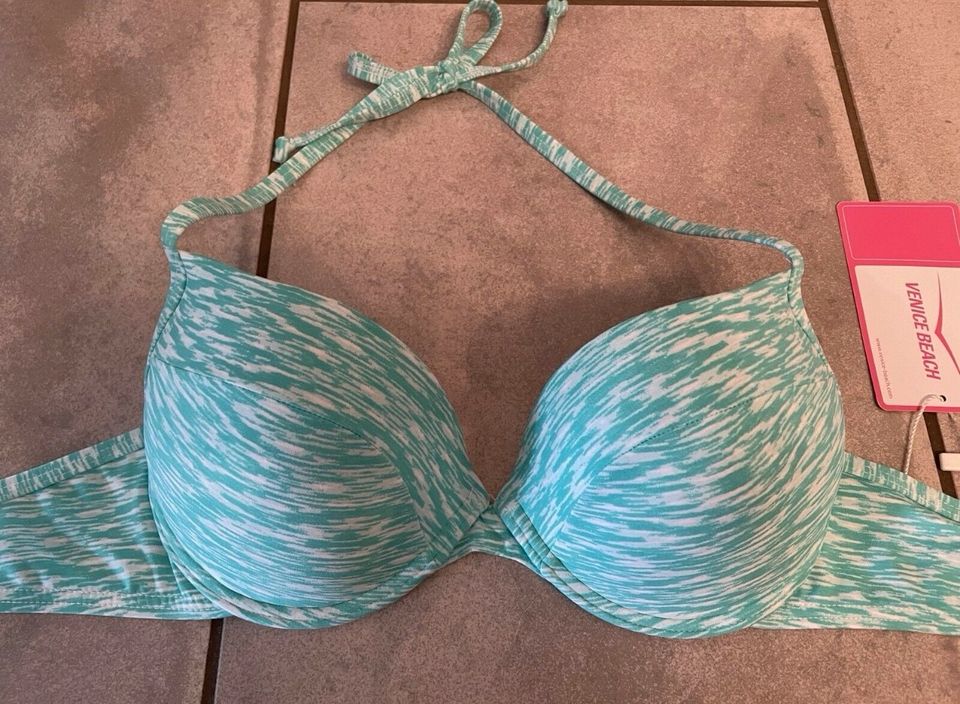 Venice Beach Bikini Oberteil Top Push Up grün 40 A Cup NEU in Rehlingen-Siersburg