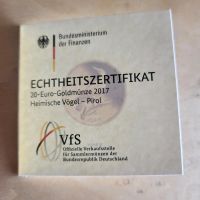 Zertifikat Pirol 2017 f. 20 Euro Goldmünze VfS, oder Tausch Baden-Württemberg - Schönwald im Schwarzwald  Vorschau