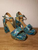 Schuhe türkis bunt ausgefallen Pumps High Heels Gr. 38 Nordrhein-Westfalen - Roetgen Vorschau
