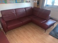 Leder Sofa Couch Sitzecke Rot Echtleder mit Hocker Pankow - Weissensee Vorschau