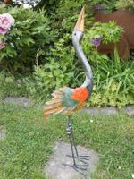 Vogel Storch Reiher grau Skulptur Figur Metall Kranich Bayern - Mauern Vorschau