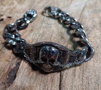 Edelstahl Armband -Glieder mit Hauptmotiv Schädel Bayern - Trautskirchen Vorschau