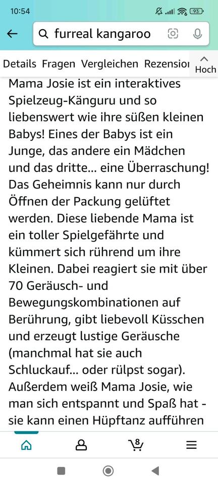 FurReal Josie interaktives Känguru Hasbro Kuscheltier Kinder in Hohenpolding
