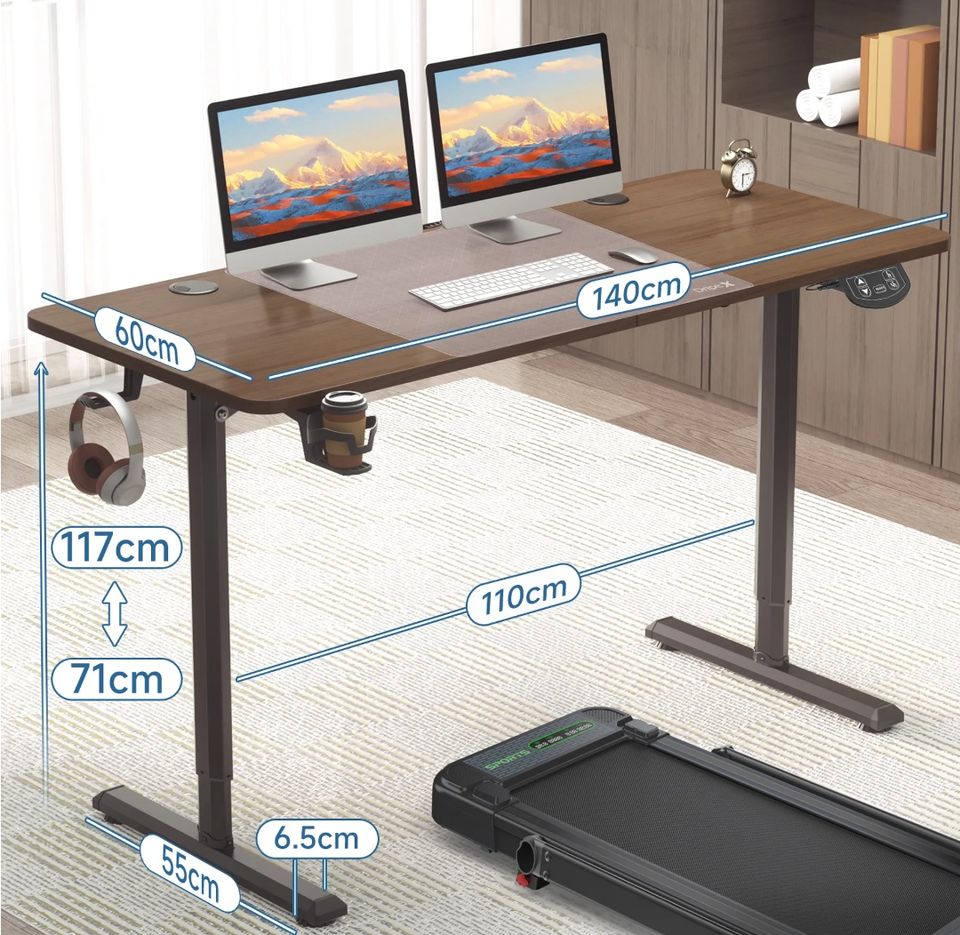 Schreibtisch Höhenverstellbar Stehtisch Elektrisch Gaming Tisch in Manching