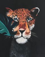 Ölgemälde des Autors "Leopard im Dschungel" West - Höchst Vorschau