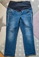 Umstands Jeanshose mit Applikationen Gr. 48 Hessen - Fulda Vorschau
