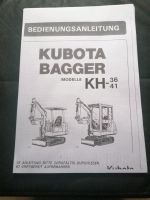 Kubota Minibagger KH 36 KH 41 Bedienungsanleitung Thüringen - Ranis Vorschau