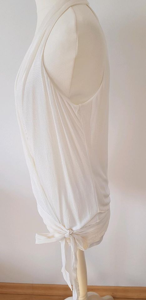 EDEL TOP Wickeltop Massimo Dutti M 38 Grau Creme weiß S 36 Shirt in Bargteheide