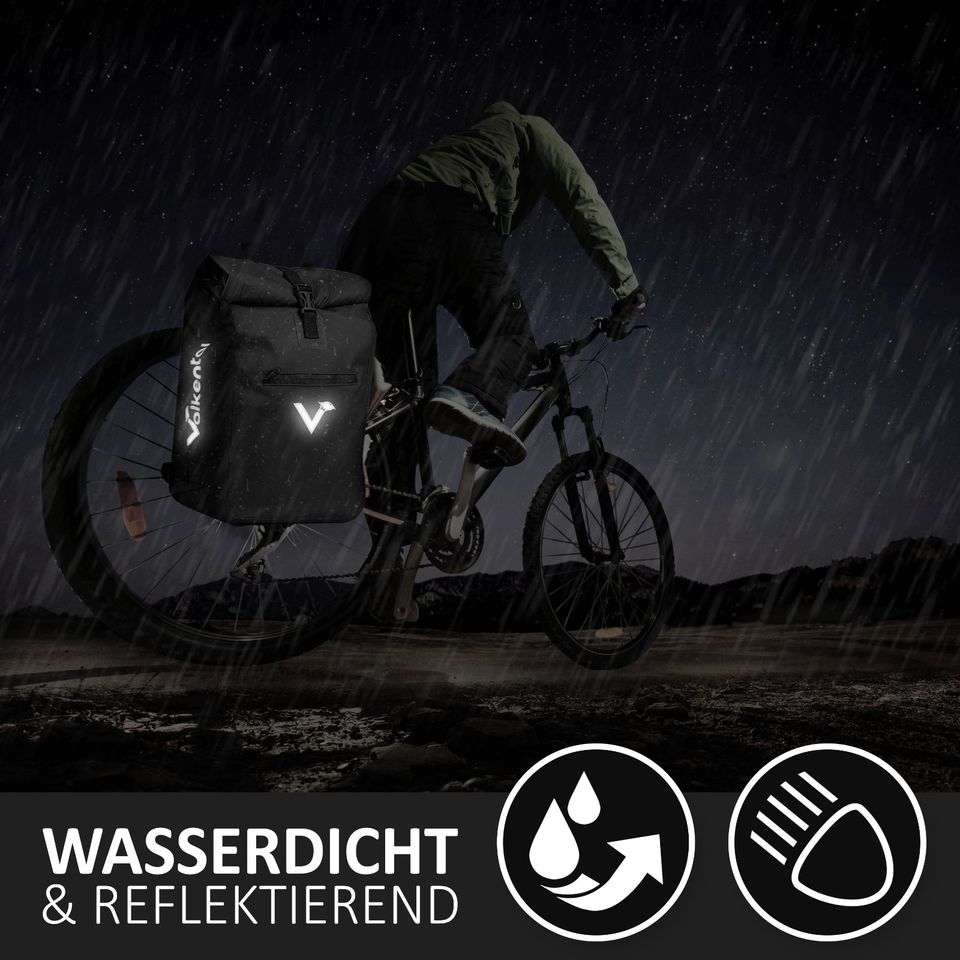 Wasserfeste Fahrradtasche Gepäckträgertasche Valkental ValkOne in Wustrau