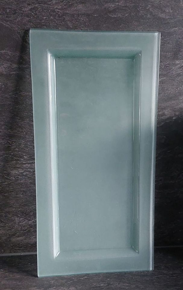 Tortenplatte/ Kuchenplatte - Glas - 44 cm x 22 cm - bläulich in Hüllhorst
